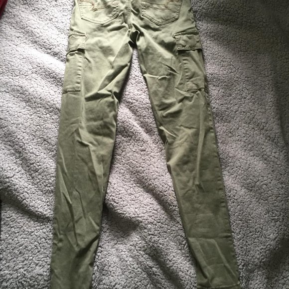 American Eagle Green Cargo Jeggings - Picture 3 of 5